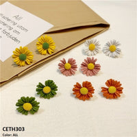 🌸✨ Colorful Flower Stud Earrings – Bloom with Style! ✨🌸