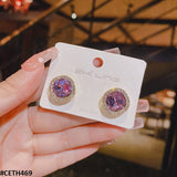 💜✨ Purple Step Cushion Ear Tops – Bold &amp; Beautiful! ✨💖