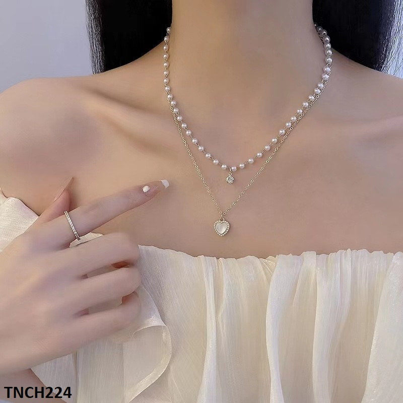 💖✨ Heart Pearl Layered Necklace – Love at First Layer! ✨💖