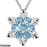 🌟✨ Aqua Flower Star Curb Chain Pendant – Shine Bright, Like a Star! ✨🌸